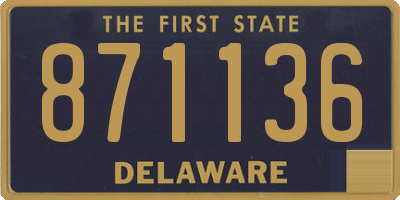DE license plate 871136