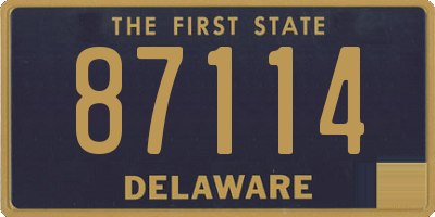 DE license plate 87114