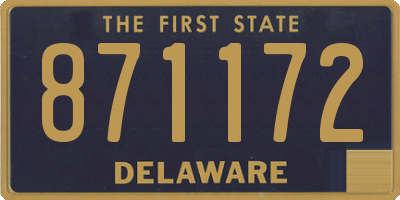 DE license plate 871172
