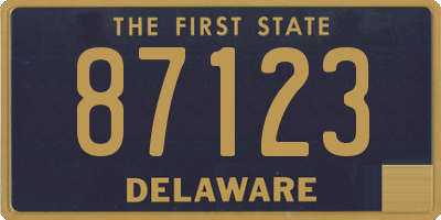 DE license plate 87123