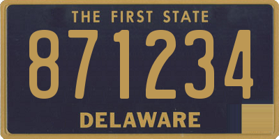 DE license plate 871234