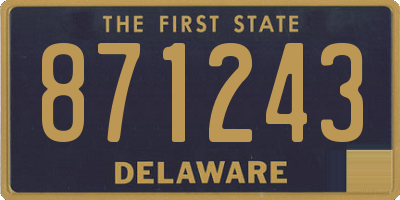 DE license plate 871243