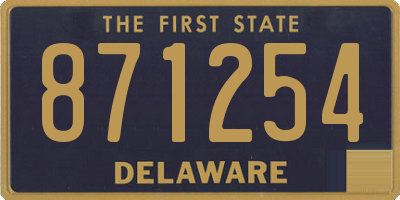 DE license plate 871254