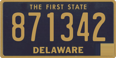 DE license plate 871342