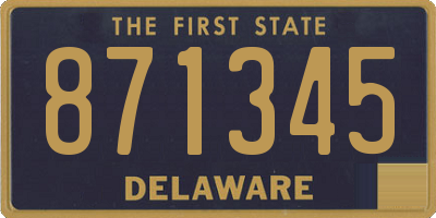 DE license plate 871345
