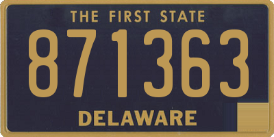 DE license plate 871363