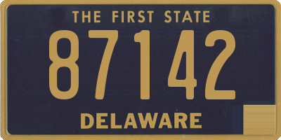 DE license plate 87142