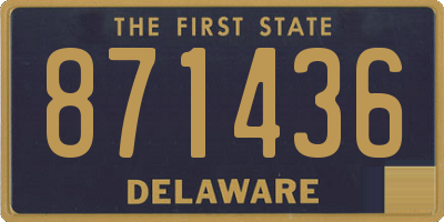 DE license plate 871436