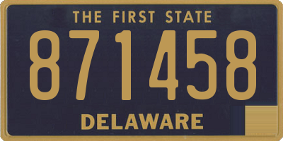 DE license plate 871458