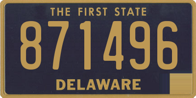 DE license plate 871496