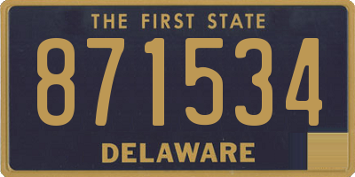 DE license plate 871534