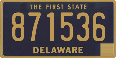 DE license plate 871536