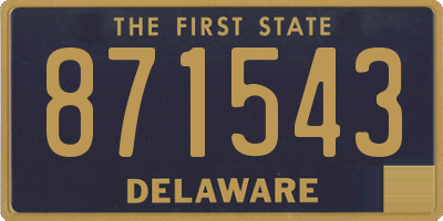 DE license plate 871543