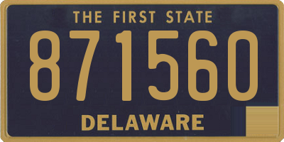 DE license plate 871560