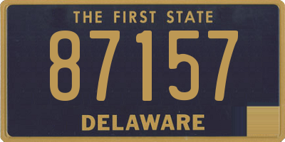 DE license plate 87157