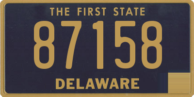DE license plate 87158