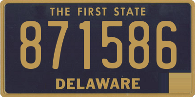 DE license plate 871586
