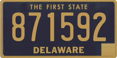 DE license plate 871592