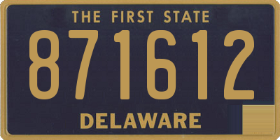 DE license plate 871612
