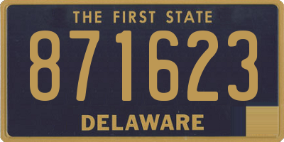 DE license plate 871623