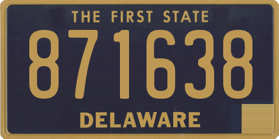 DE license plate 871638