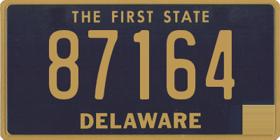 DE license plate 87164