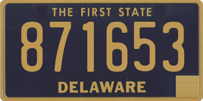 DE license plate 871653