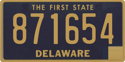 DE license plate 871654