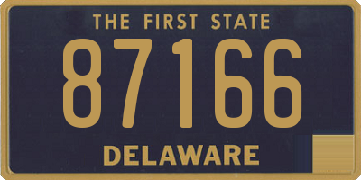 DE license plate 87166