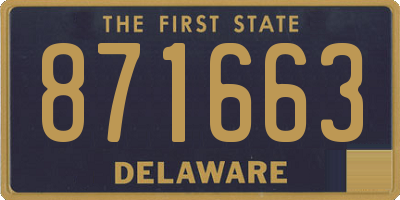 DE license plate 871663