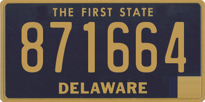 DE license plate 871664