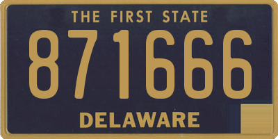 DE license plate 871666