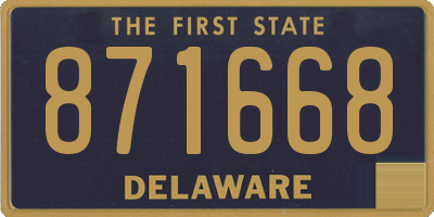 DE license plate 871668