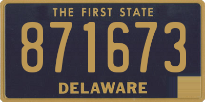 DE license plate 871673