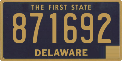 DE license plate 871692
