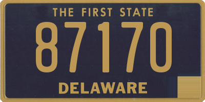 DE license plate 87170
