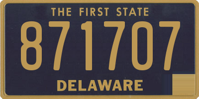 DE license plate 871707