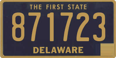 DE license plate 871723