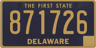DE license plate 871726