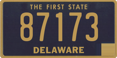 DE license plate 87173