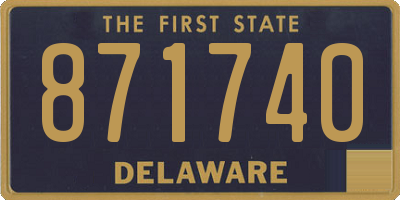 DE license plate 871740