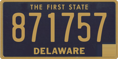 DE license plate 871757