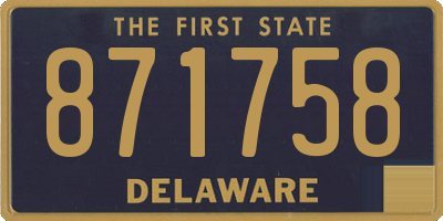 DE license plate 871758