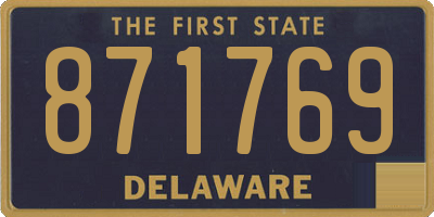DE license plate 871769