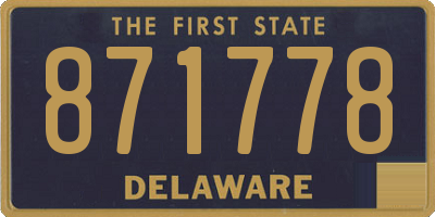 DE license plate 871778
