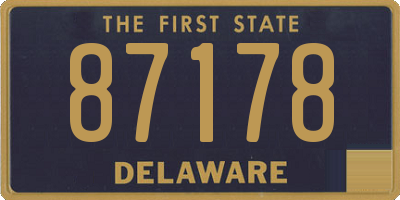 DE license plate 87178