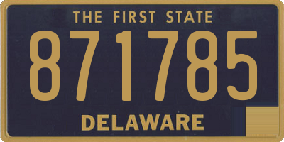 DE license plate 871785