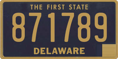 DE license plate 871789