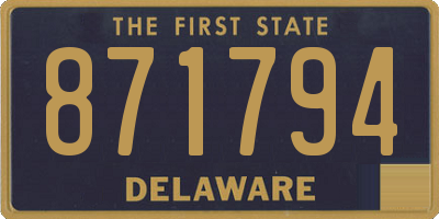 DE license plate 871794