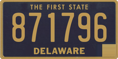 DE license plate 871796